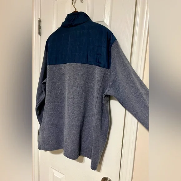 Eddie Bauer Blue and Gray Quarter-Zip Pullover Adult Size XL - Picture 8 of 10